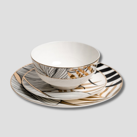 MidnightDine - Luxe Black Plate Set