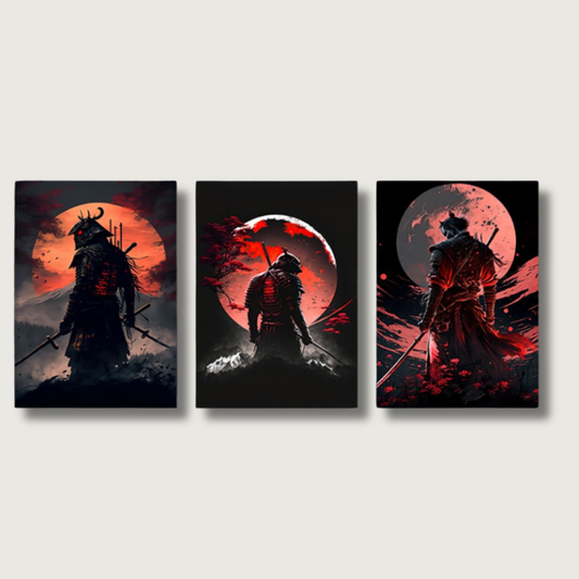 BlossomBlade - Samurai Canvas Art with Cherry Blossoms