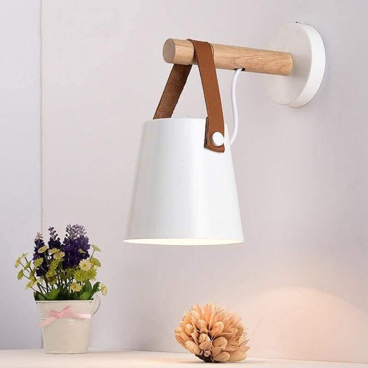 Thelittleesse™ Scandinavian Wall Light – Modern Wood & Metal Wall Lamp for Soft Ambiance