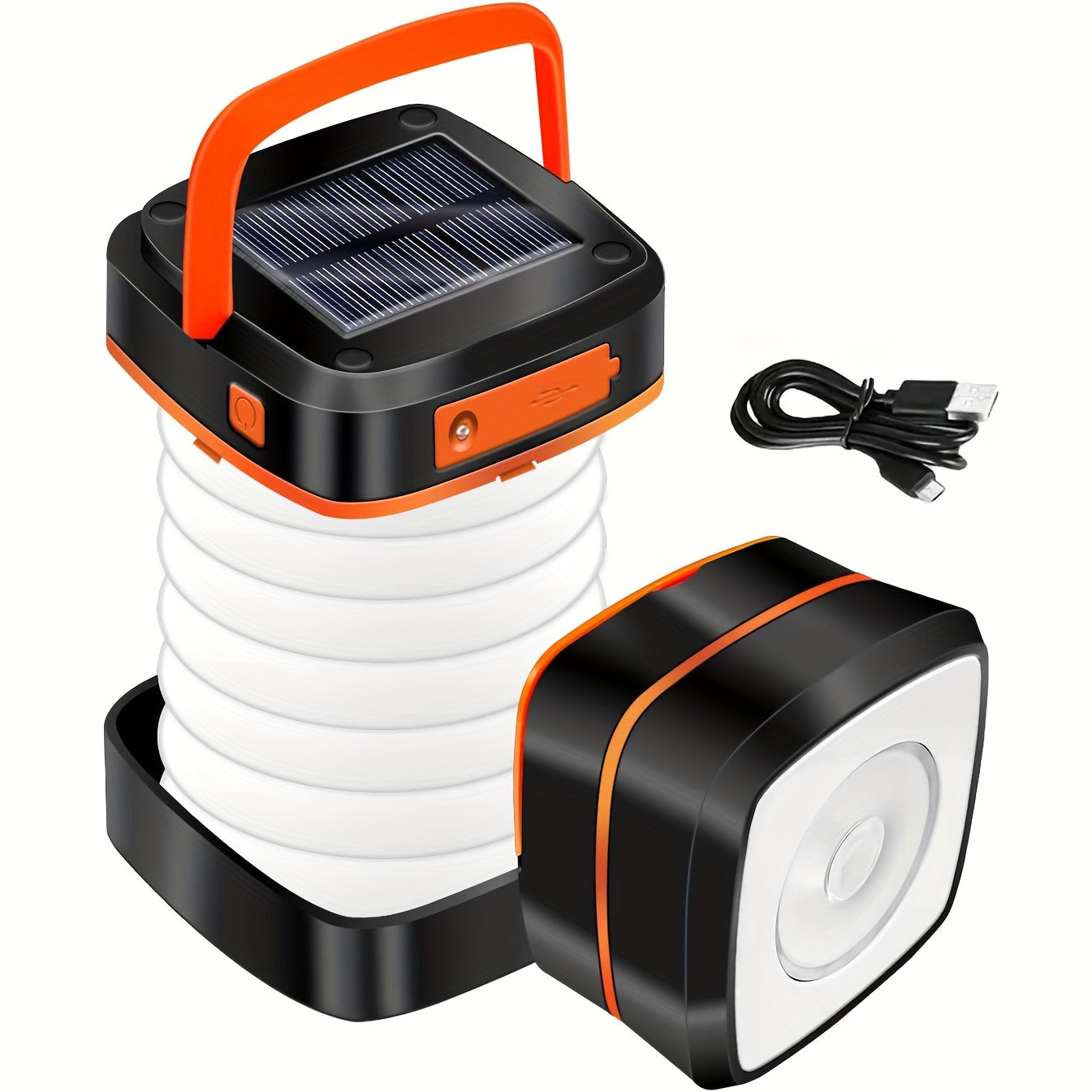 Rechargeable LED Camping Lantern - Compact Foldable Light for Outdoor Adventures and Emergencies
