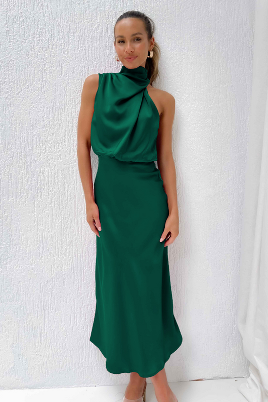 GraceGala – Elegant Off-Shoulder Evening Dress