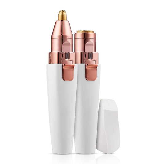 FlawlessBrow - Dual Trimmer for Brows & Face in White Design