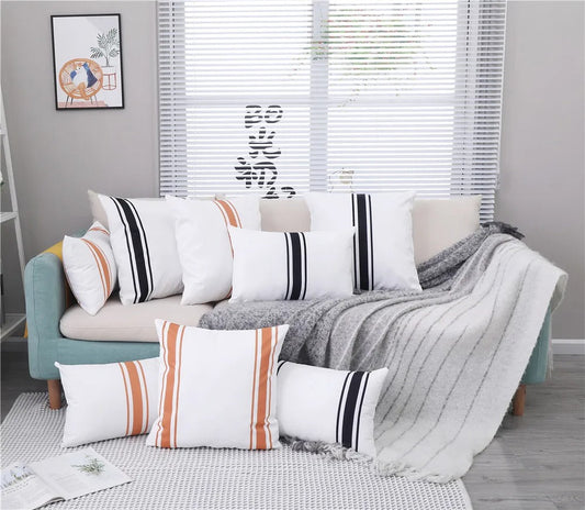 Thelittleesse™ 2-Piece Waterproof Striped Cushion Covers