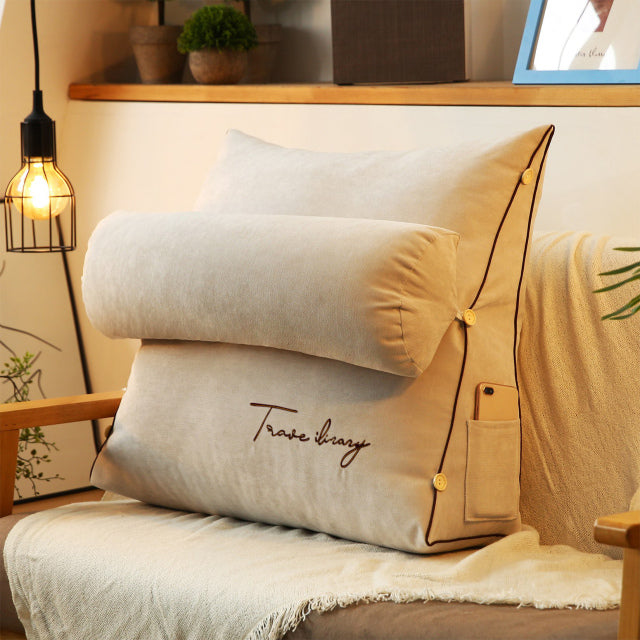 Thelittleesse™ Backrest Reading Pillow – Adjustable Wedge Support for Bed, Sofa & Lounge